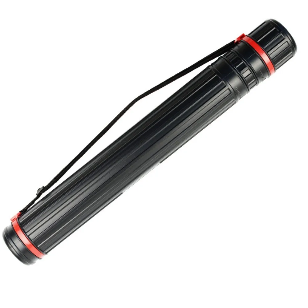 New Plastic Art Storage Tube Box Adjustable with Shoulder Straps Drawing Cylinder Scalable Painting Cylinder