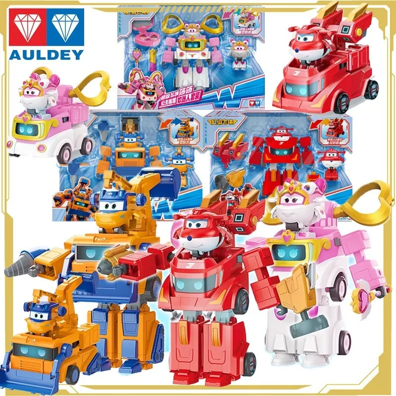 

Auldey Original Super Wings Vehicle Series Jett Robot Suit Capable of Accelerating Action Figure Toys for Boys Girls Kids Gift