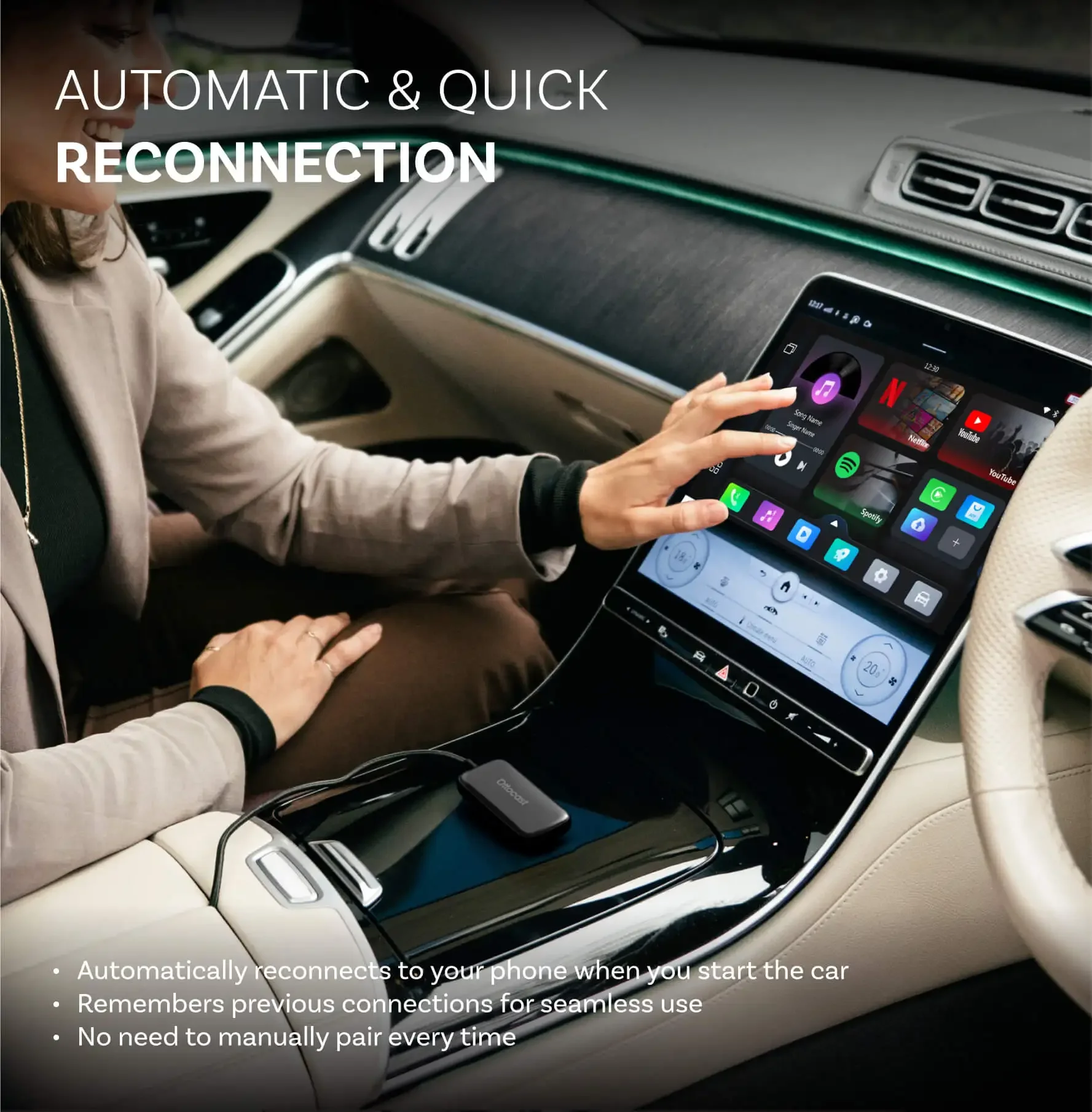 Play2video Ultra Car TV Box 4GB RAM 32GB ROM Wireless CarPlay Android Auto Adapter for Kia Skoda Nissan Wired CarPlay Car 2025 - Image 3