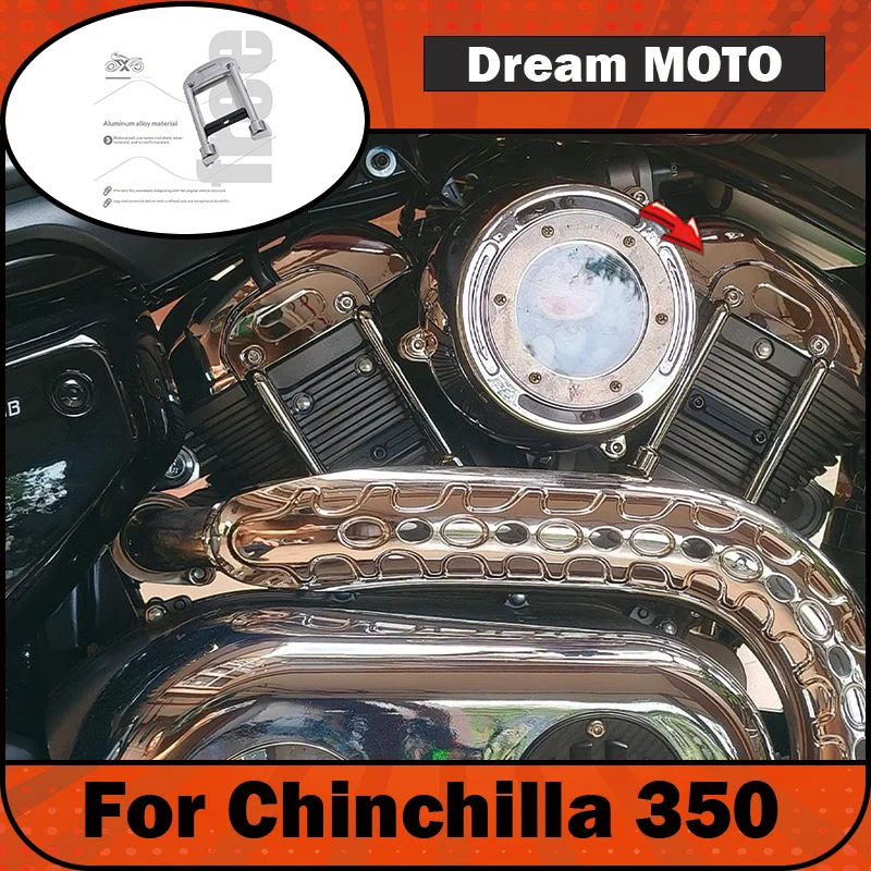 【Producto de alta calidad】Para la cubierta del motor modificado Chinchilla 350, cubiertas de aleación de aluminio para los cilindros en forma de V, izquierda y derecha, con protección contra el calor, y cierre modificado.