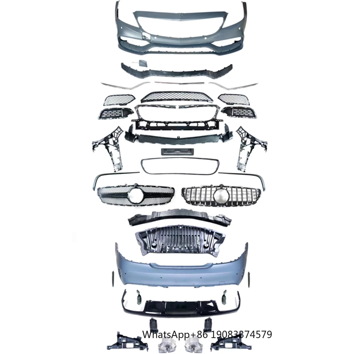 

Car Body Kit for Mercedes Benz CLS Class W218 2011-2017 Upgrade to CLS63 AMG with Grilles Front Bumper Assembly