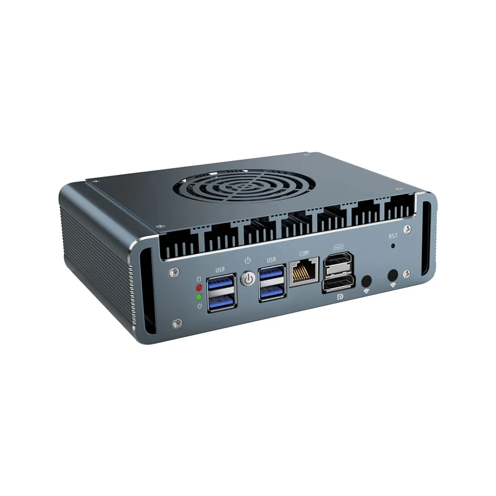 12/13° Mini PC, i7-1265U/i5-1345U/i3-1215U/N150, Mini server industriale con router firewall, 6x2,5G Intel i226-V, Proxmox/pfSense