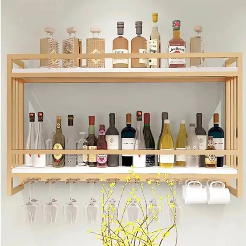 메탈 와인랙 캐비닛 벽걸이 조명 맥주 북유럽 스타일 진열장 모던 주류 바 가구