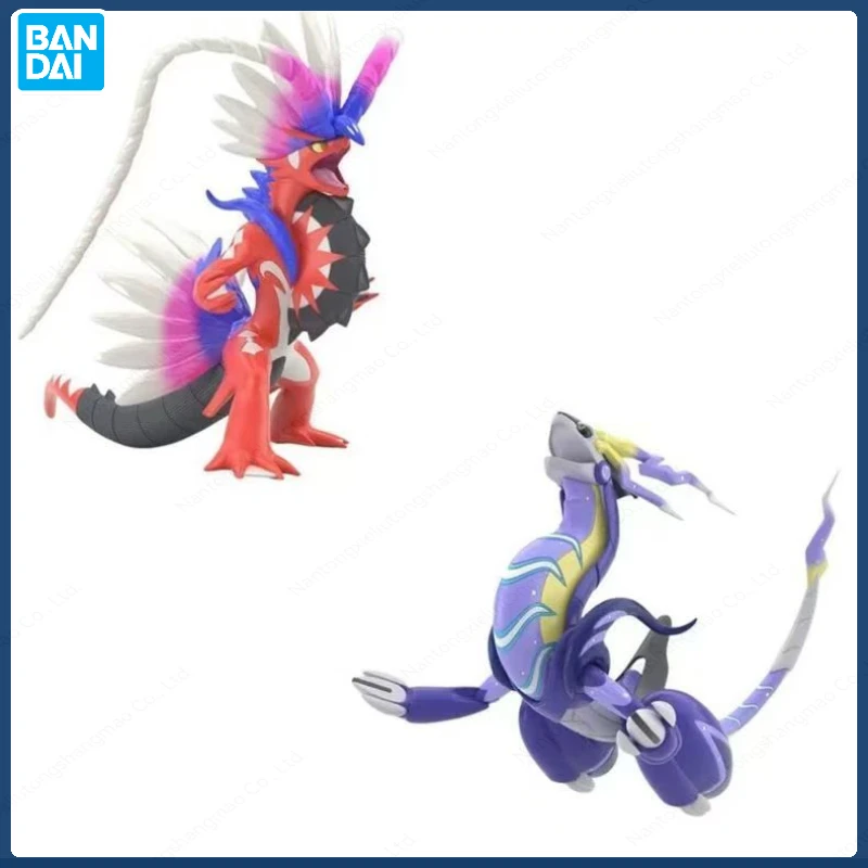 Original BANDAI Anime Pokemon Scale World Scarlet and Violet Miraidon Koraidon Figure Toy Paldea Region Pocket Monster PVC Doll