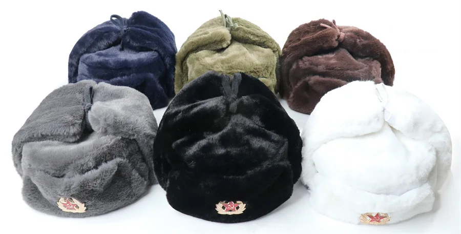 Winter-Ushanka-Trapper-Mütze, dickes Kunstfell, Ohrenklappe, warm, winddicht, thermisch, für Outdoor-Aktivitäten bei kaltem Wetter, zum Skifahren und Jagen, für Damen und Herren. – Detail 2