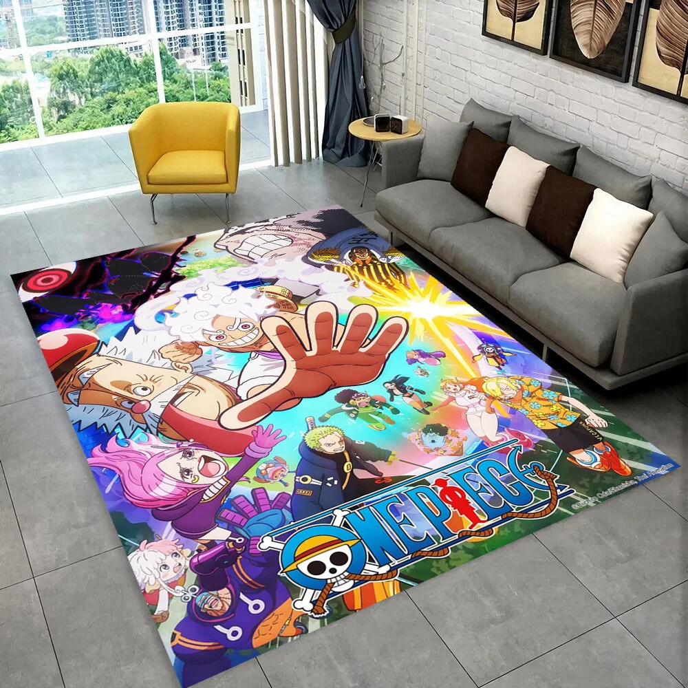 Zoro One P-Piece Cartoon Anime Carpet Rug for Playroom Bedroom Living Room Sofa Home Decor,kids Game Area Rug Non-slip Floor Mat