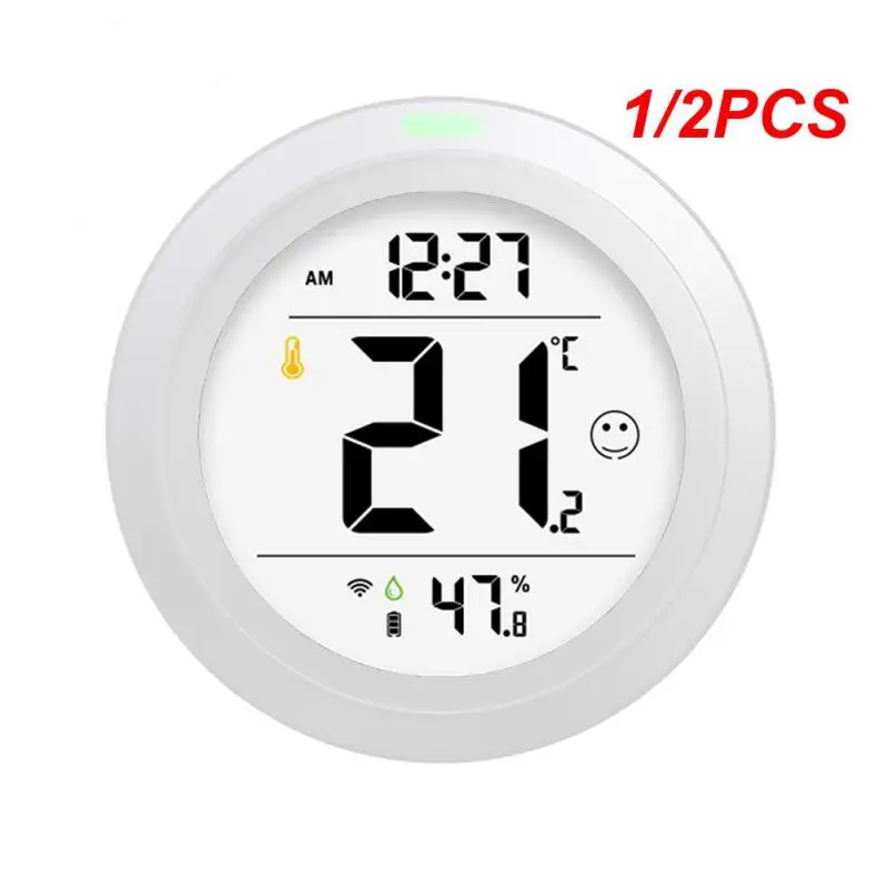 

1/2PCS Tuya Smart WIFI Temperature And Humidity Sensor Indoor Hygrometer Thermometer bluetooth-compatible With Alexa