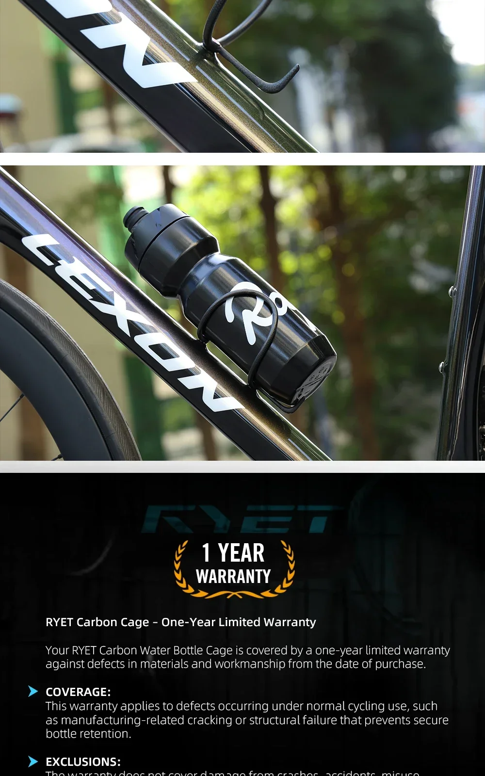RYET Handgefertigter Fahrrad-Flaschenhalter, 5,8g/8,2g Ultraleichter Carbonfaser-Fahrradflaschenhalter mit Titan-Schraube Fahrrad-Zubehör – Detail 16