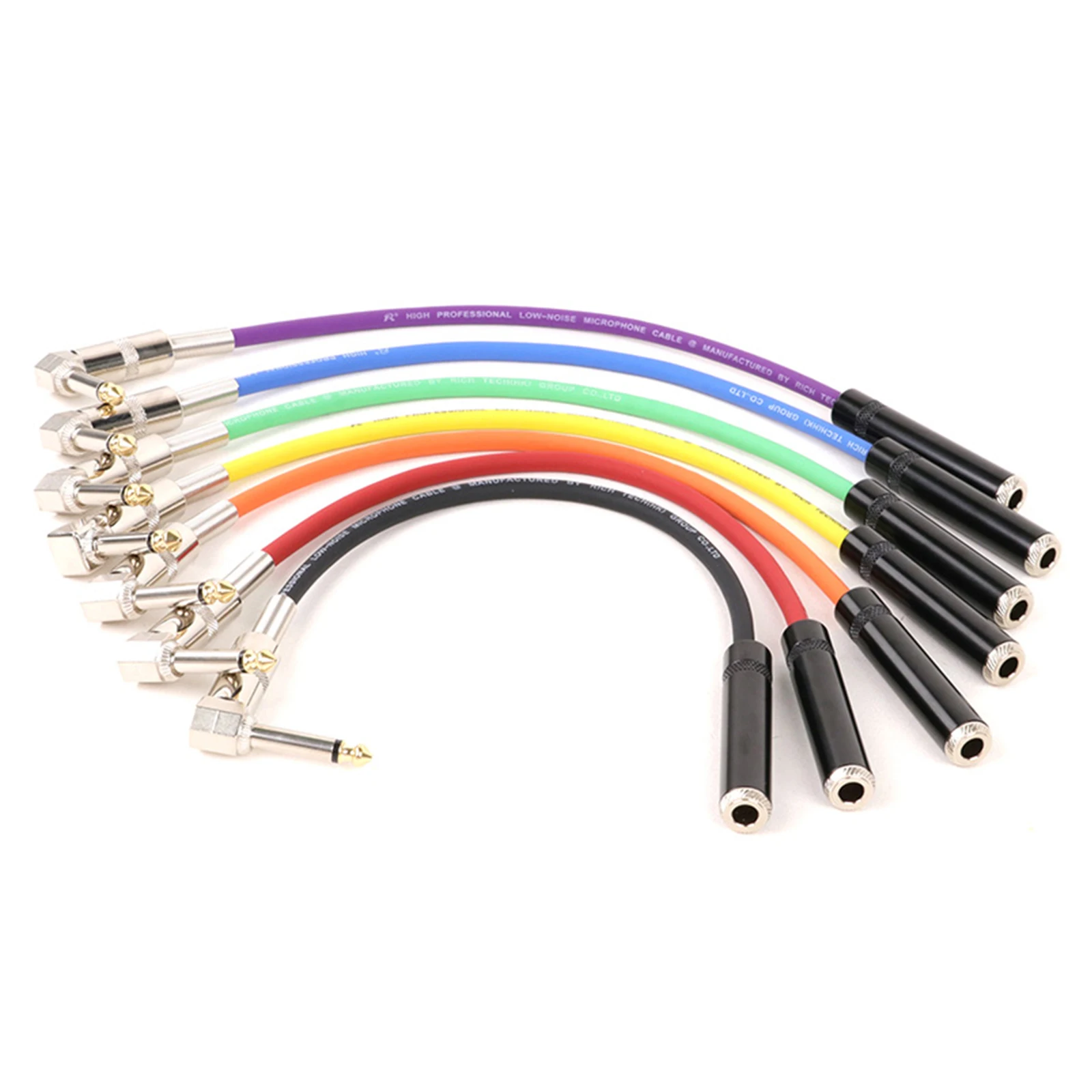 1PC Right Angle 1/4inch TS Mono Male To Straight 6.5 Stereo Female Audio Cable 90 Degree Bend 6.35 Audio Extension Cable Cord