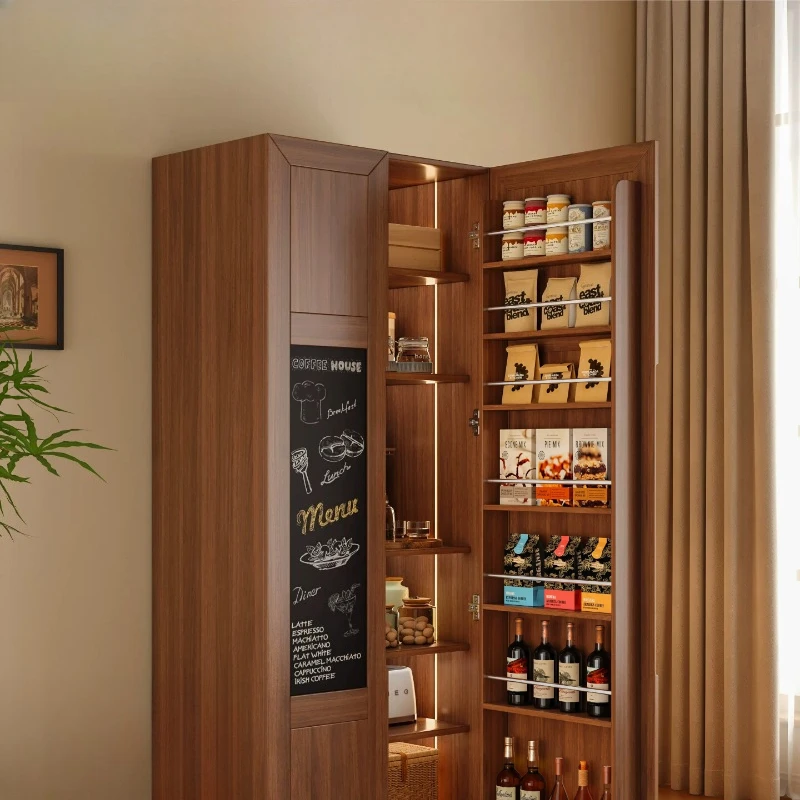 

Solid wood dining side integrated storage refrigerator storage side cabinet kitchen storage