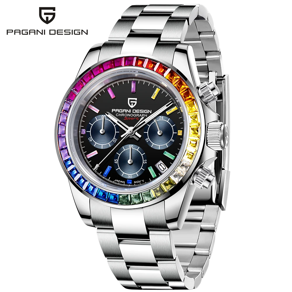 PAGANI DESIGN Luxury Men's Watch Quartz Men's Business Watch Top Brand Luxury Waterproof Men's Chronograph VK63 Reloj Hombre image 3