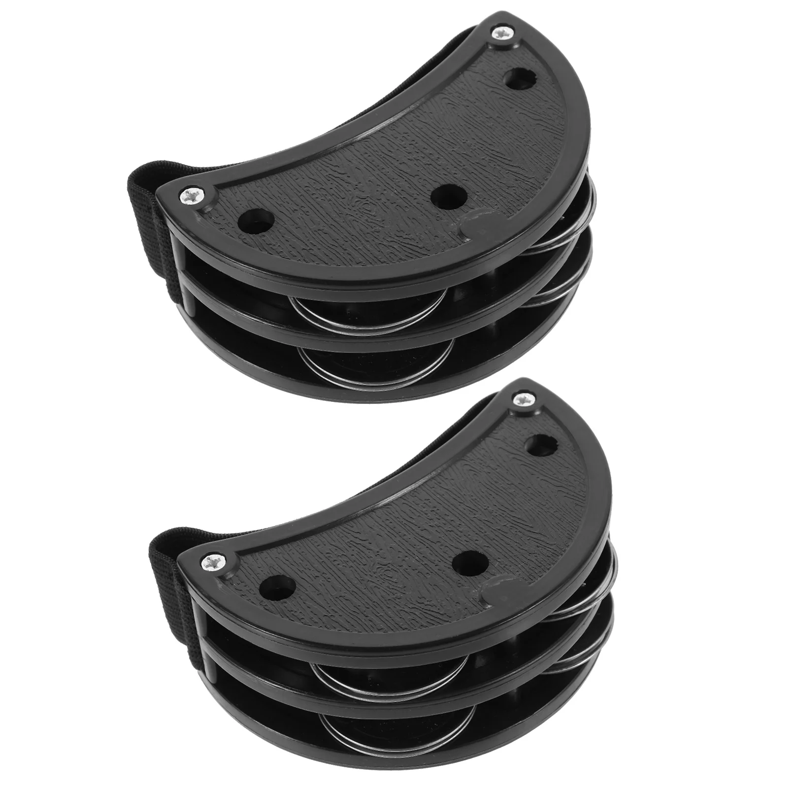 

2Pcs Foot Tambourine Percussion Bell Durable Plastic Metal Foot Shakers Musical Instrument Accessories for Adults