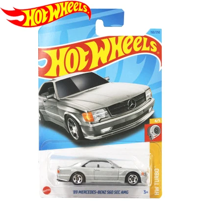 Original Hot Wheels Car HW TURBO Voiture 1/64 Alloy Diecast 89 Mercedes-Benz 560 SEC AMG Toys for Boys Collection C4982-150/250