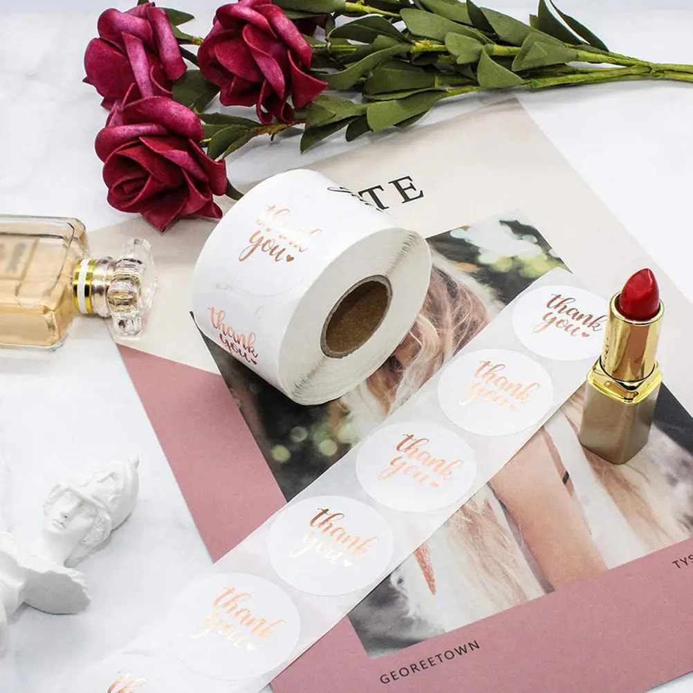 

1 Roll High Stickiness Round Label Stickers for Candy Bags Boxes Cards Gift Tags Wedding Birthday Party Decor Envelope Sealing