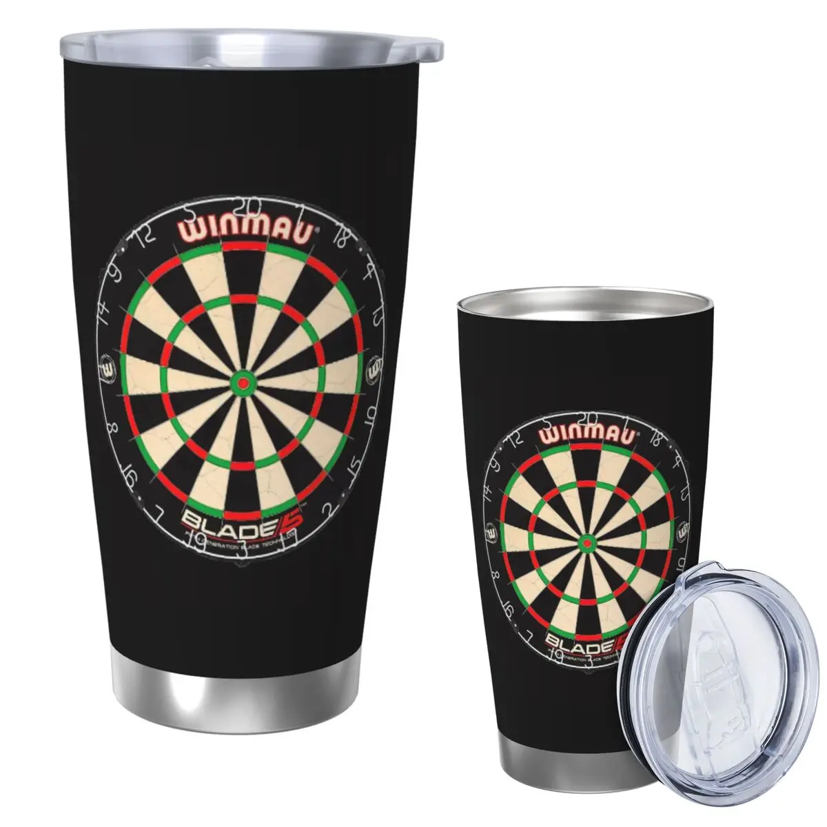 

Winmau Blade 5 Dartboard Stainless Steel Tumbler Vacuum Insulated Mugs Thermal Cold Cups Straw With Lid 20oz