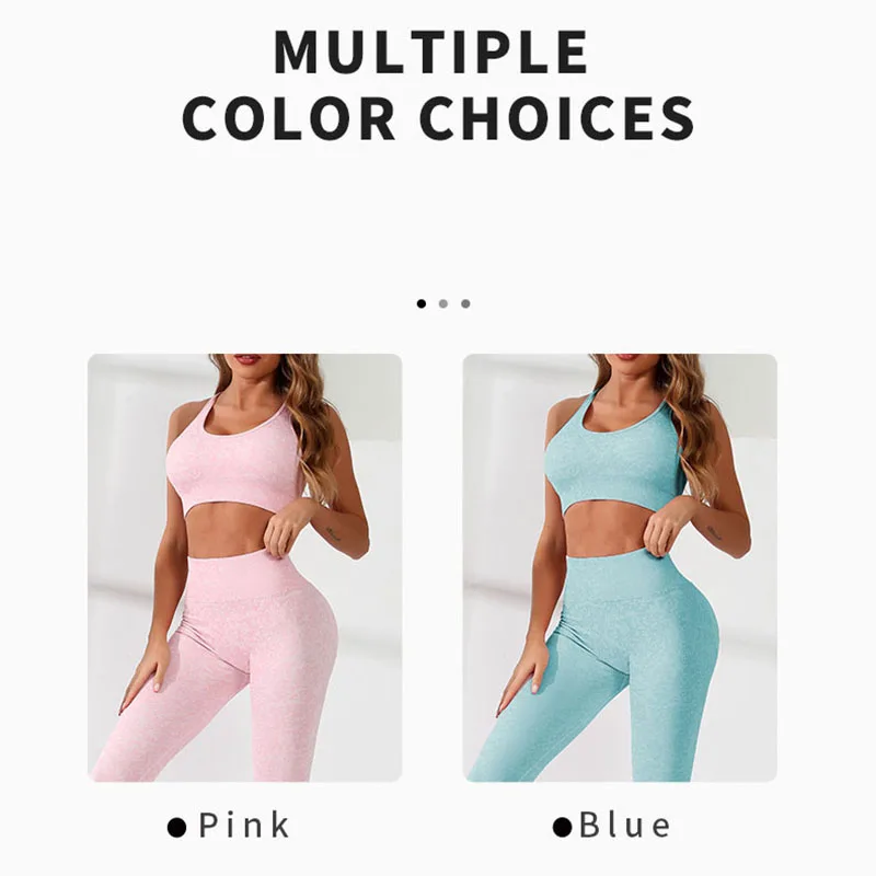 Oulylan Women Sportswear Yoga Sets Sport Female Tracksuit 2PCS Set Seamless Gym Fitness Suit Workout Clothes Athletic Wear