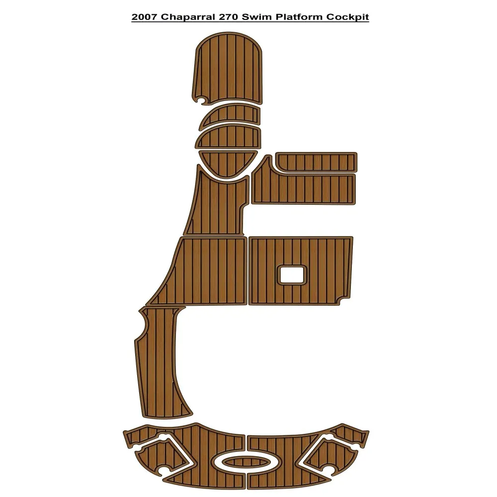 

2007 Chaparral 270 Swim Platform Cockpit Pad Boat EVA Teak Deck Floor Mat SeaDek MarineMat Style Self Adhesive