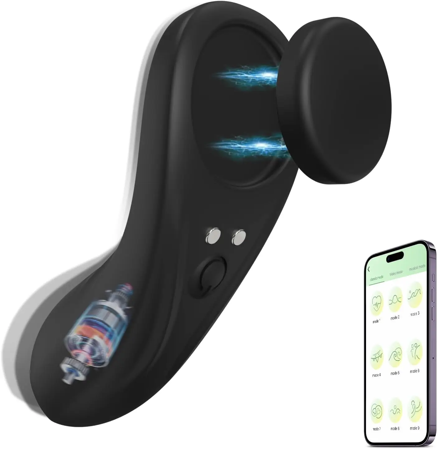 Wearable clitoral vibrator with magnetic clip, adult sex toy app control vibrating panties clit stimulator for women couples