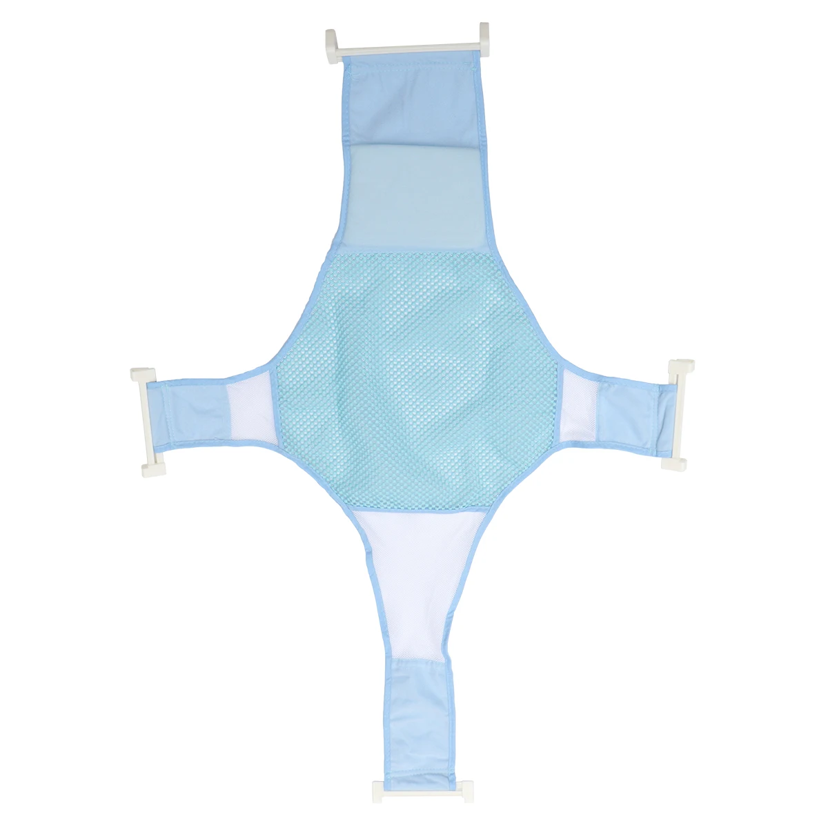 

1 шт., опорная сетка для детской кровати для ванной, дышащая сетка, безопасная, без запаха, регулируемая сетка для душа, удобная сетка для купания младенцев, нескользящая синяя