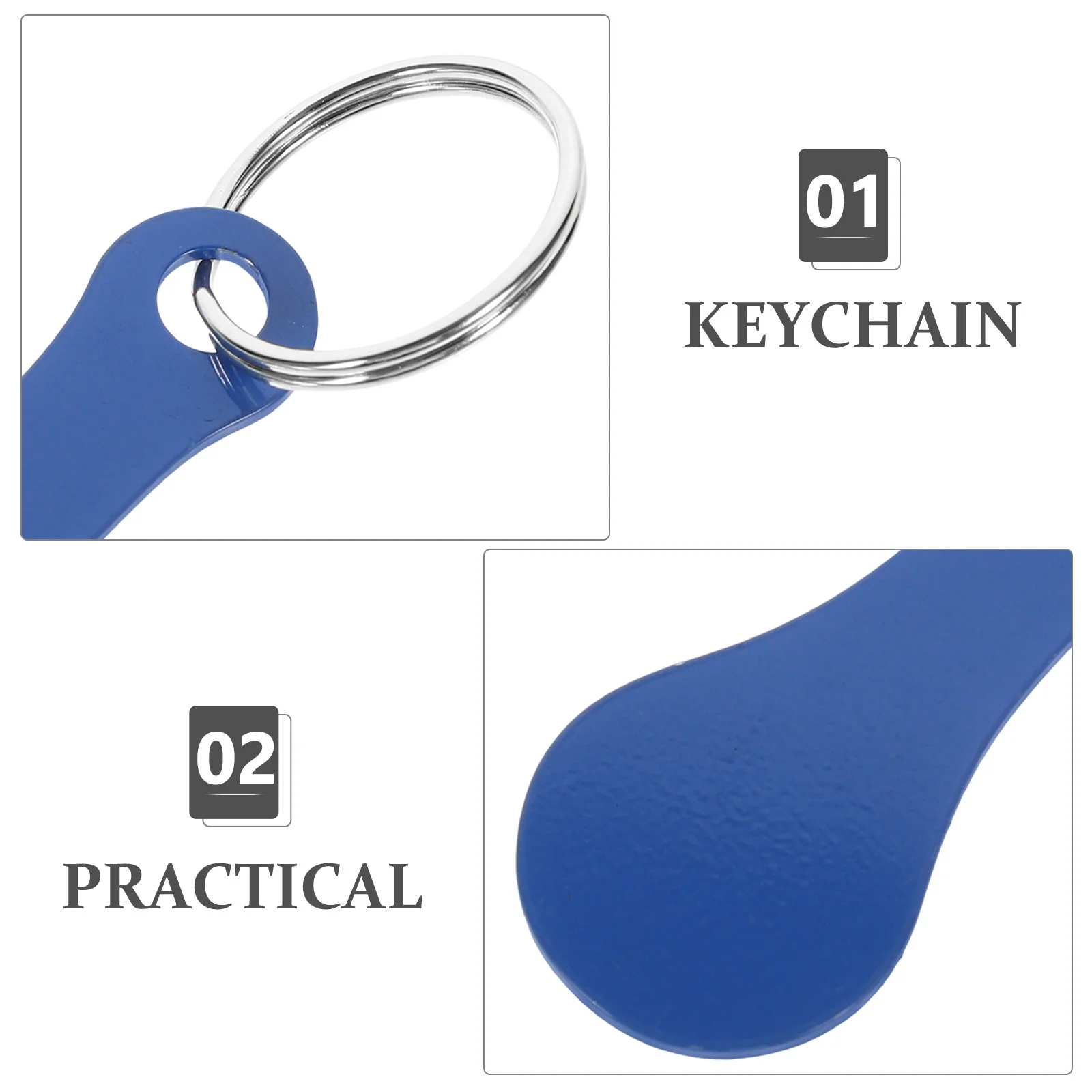 5 Pcs Shopping Cart Keychain Trolley Token Ring Go Pendant Rings Tokens Remover Ornament Stainless Steel Coin