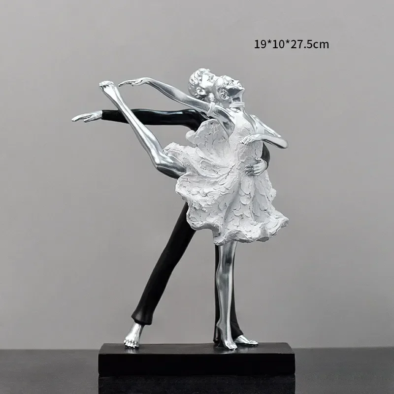 สไตล์นอร์ดิกหัตถกรรมบัลเล่ต์สาวเต้นรําเรซิ่นเดสก์ท็อปรูปปั้น Action figure Home decor ของขวัญของเล่น