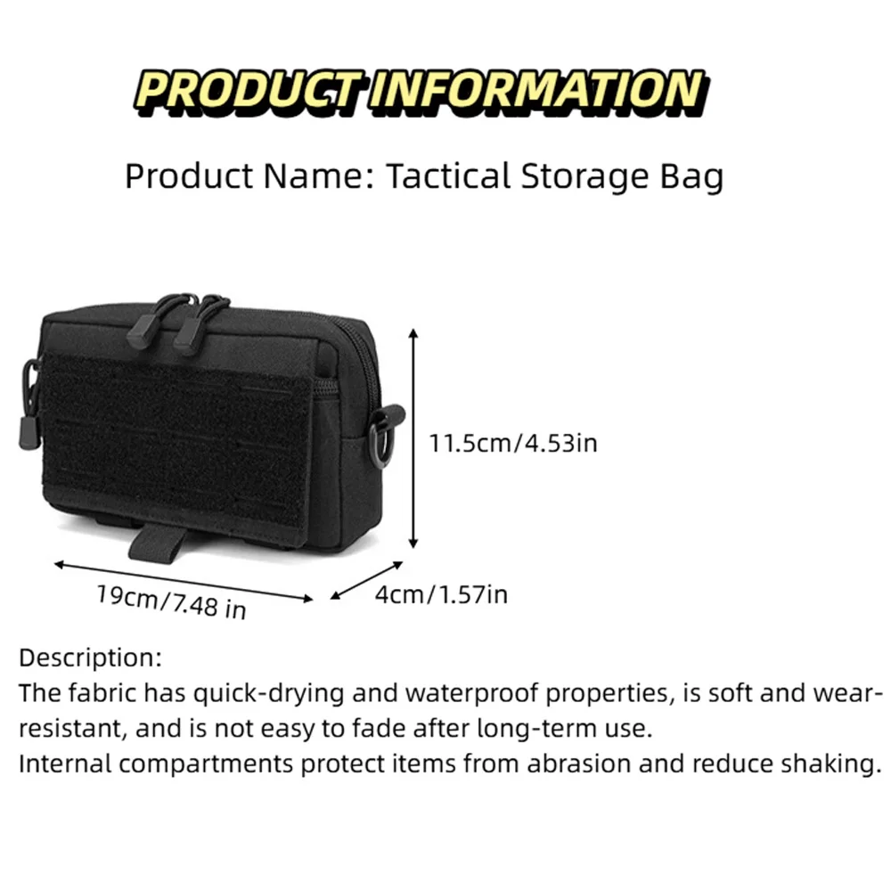 Tactical MOLLE Waist Pack - EDC Tool Kit & Laser Medical Pouch for Outdoor Camping Hunting
