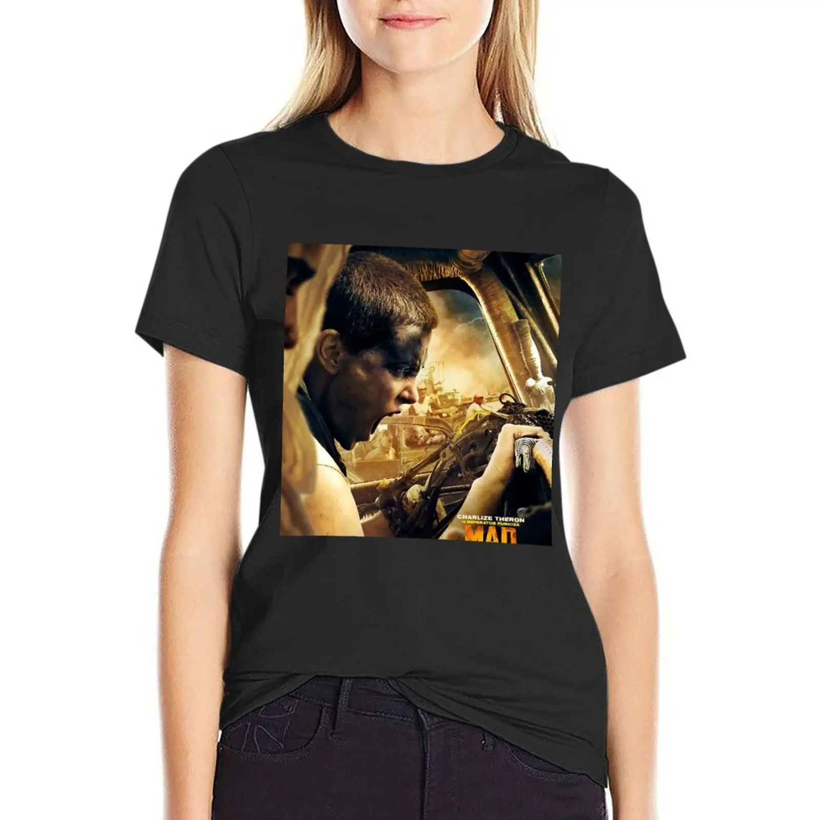 

Mad Max Fury Road Movie Poster Furiosa T-Shirt hippie clothes plain Women clothes