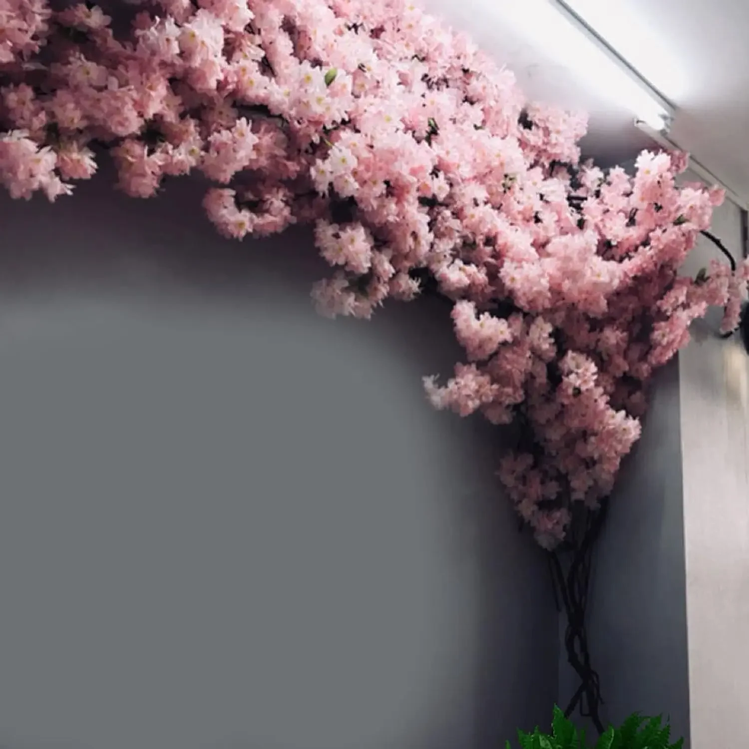 

Artificial Cherry Blossom Tree Sakura Tree Decor Cherry Blossom Vines,Wedding Home Air Conditioning Pipe Ceiling Wall Decor