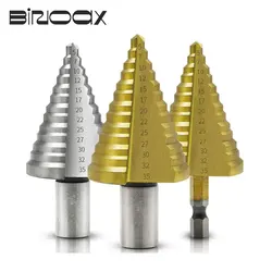 Binoax HSS Step Drill Tool 5-35MM 13 Steps Multiple Hole Metals Platic Wood Cone Drill Bits