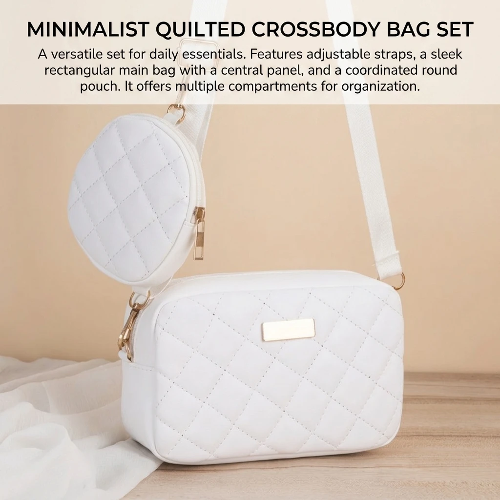 Conjunto de Bolsa Transversal  - Leather Work Handbags For Women avaliação e preço