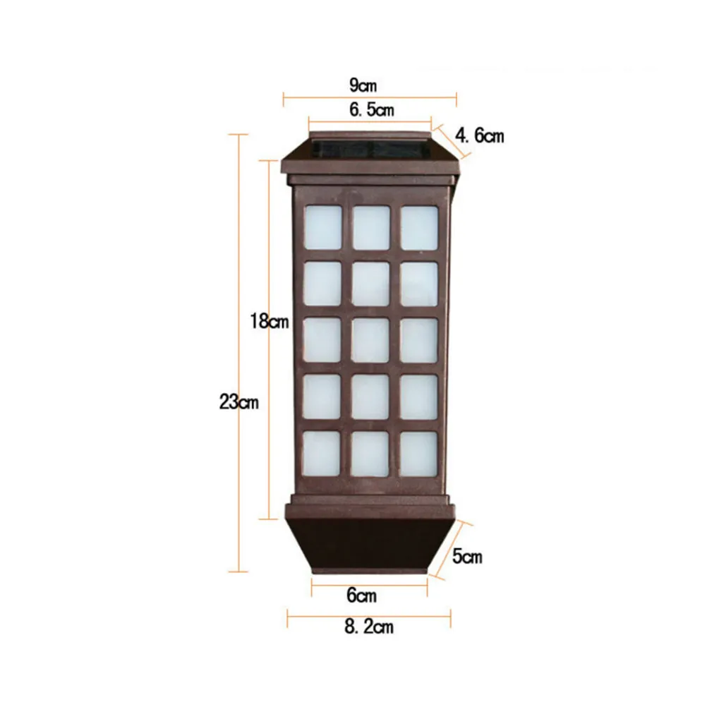 Solar Wall Lights Outdoor LED Waterproof Fence Lamps Light Sensor Auto On Off High Brightness Extended Design