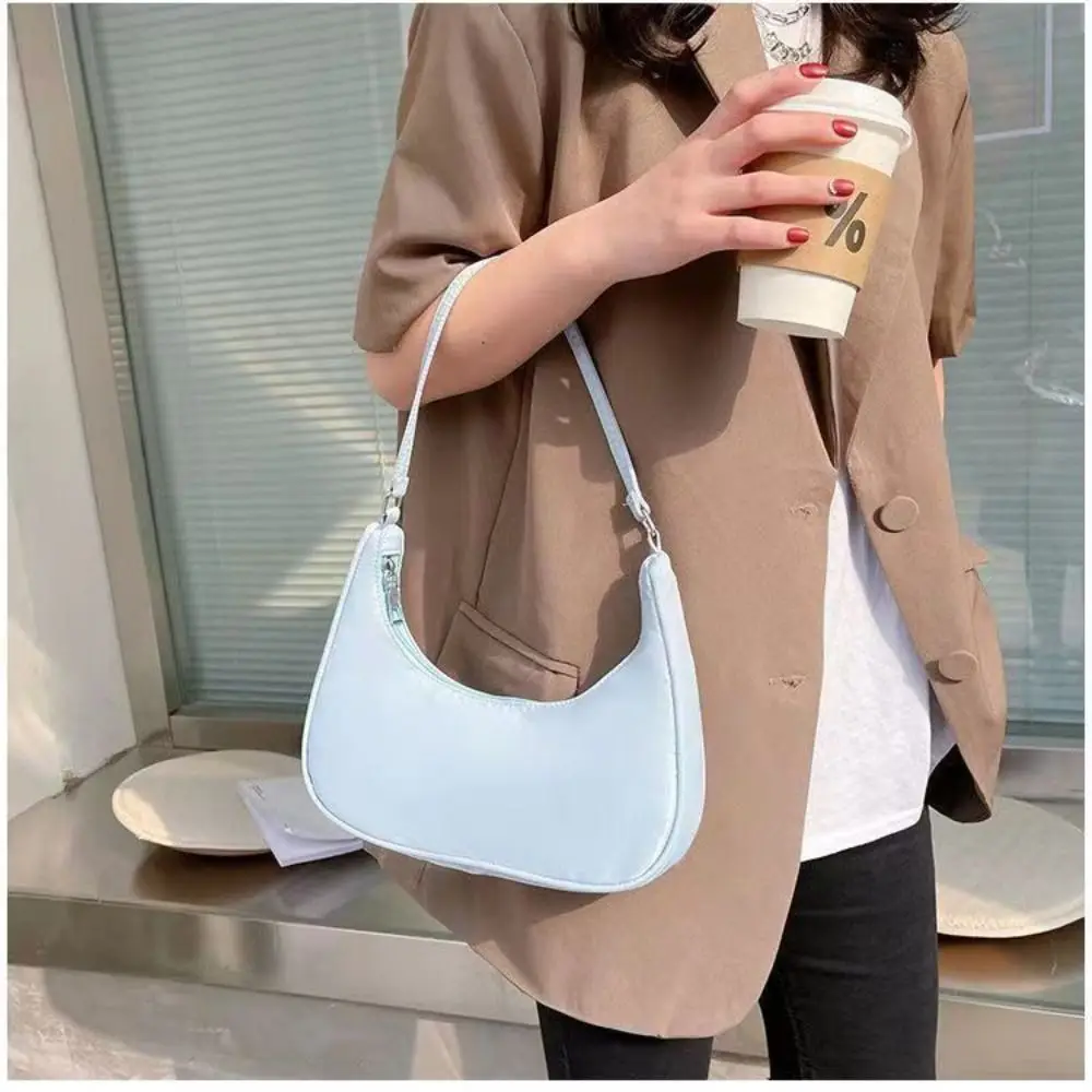 Small Small Size Underarm Bag Light Weight Underarm Style Shoulder Bag Solid Color Satchel Design Solid Color Bag Women Casual