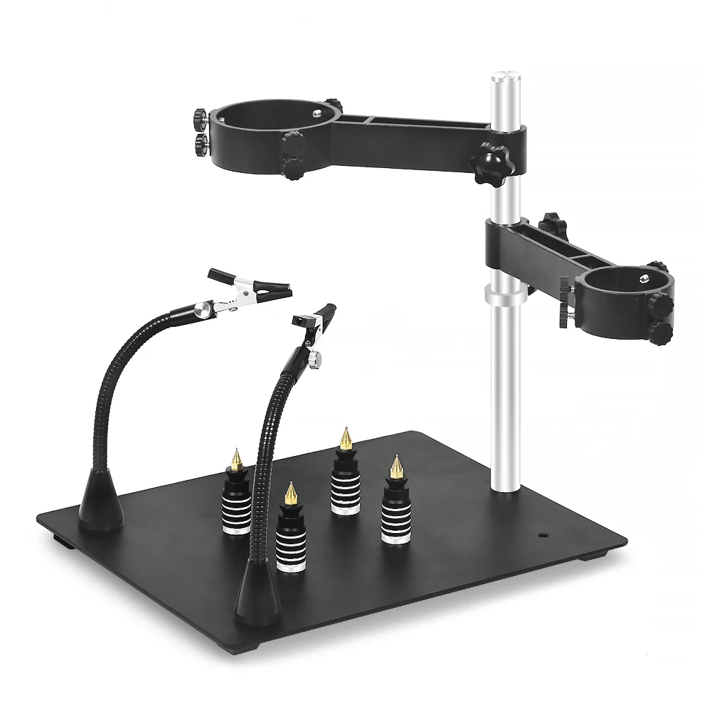 3X manyetik esnek kaynak üçüncü el isı tabancası tutucu 3X LED büyüteç ile PCB onarım için yardım Rework istasyonu