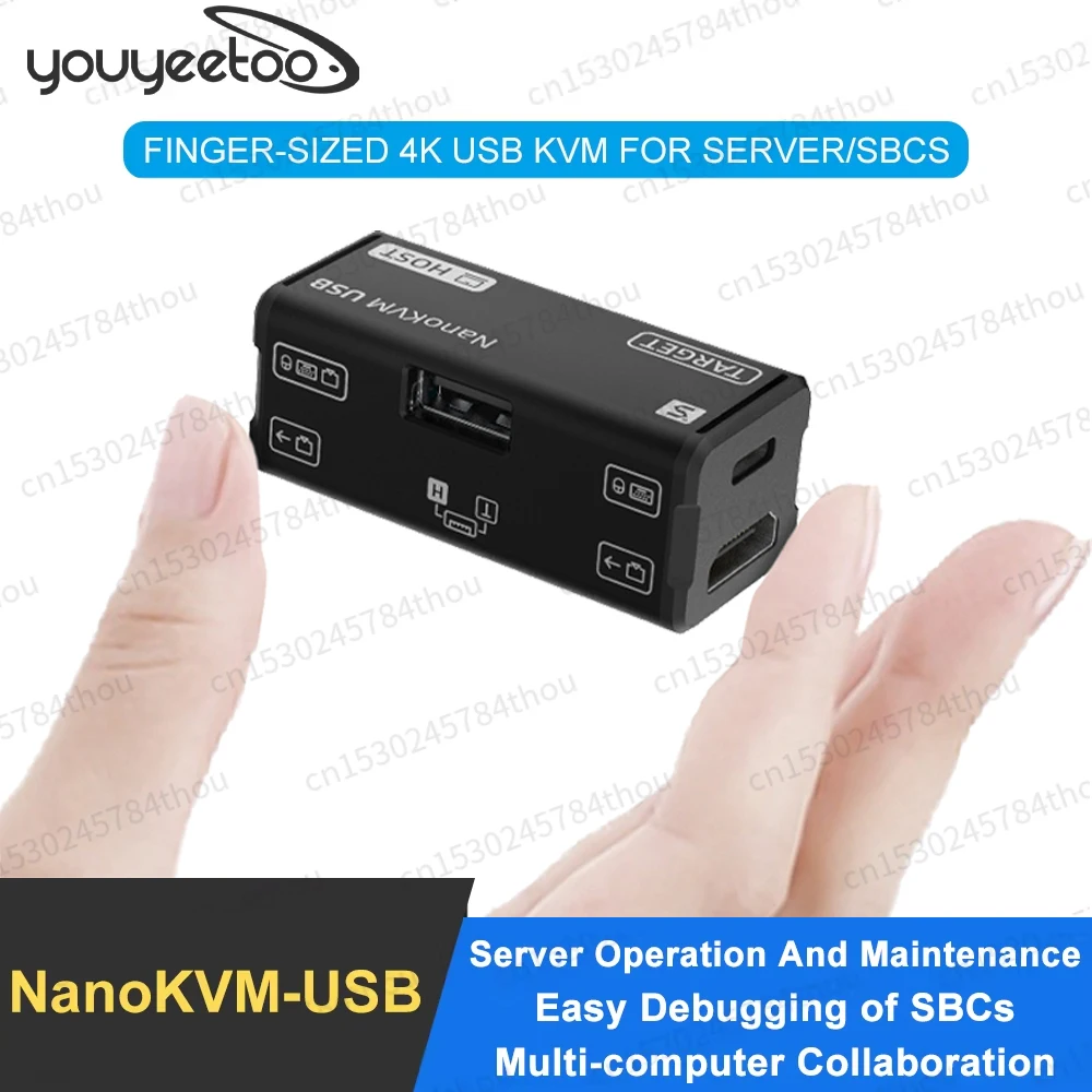 

Sipeed NanoKVM-USB Operation And Maintenance USB 3.0 Capture Card Finger-sized 4K USB KVM Web Control HDMI Loop Out USB Switch