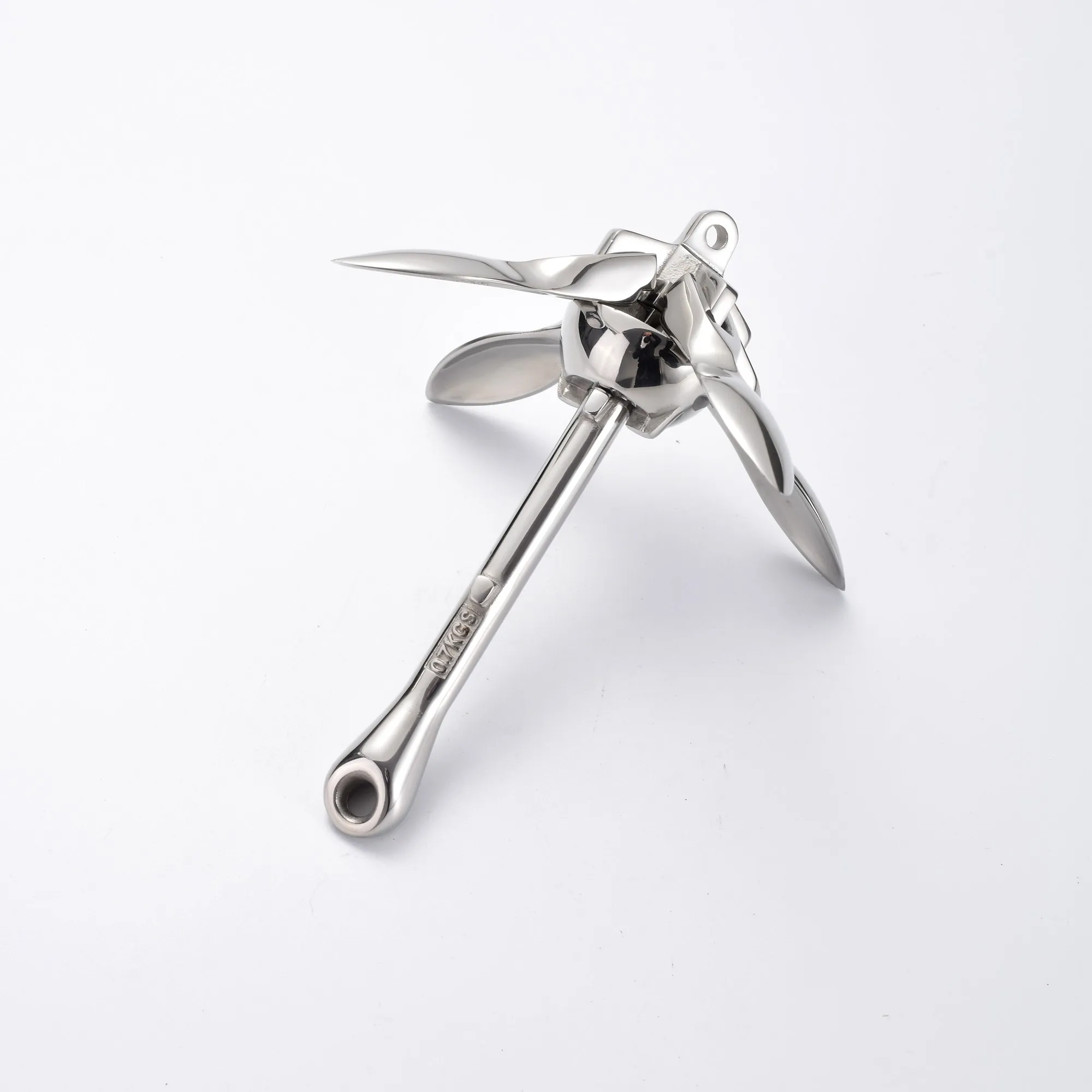 Boat Accessories Small Grapnel Folding Anchor Casting Mirror Polish Folding Anchor