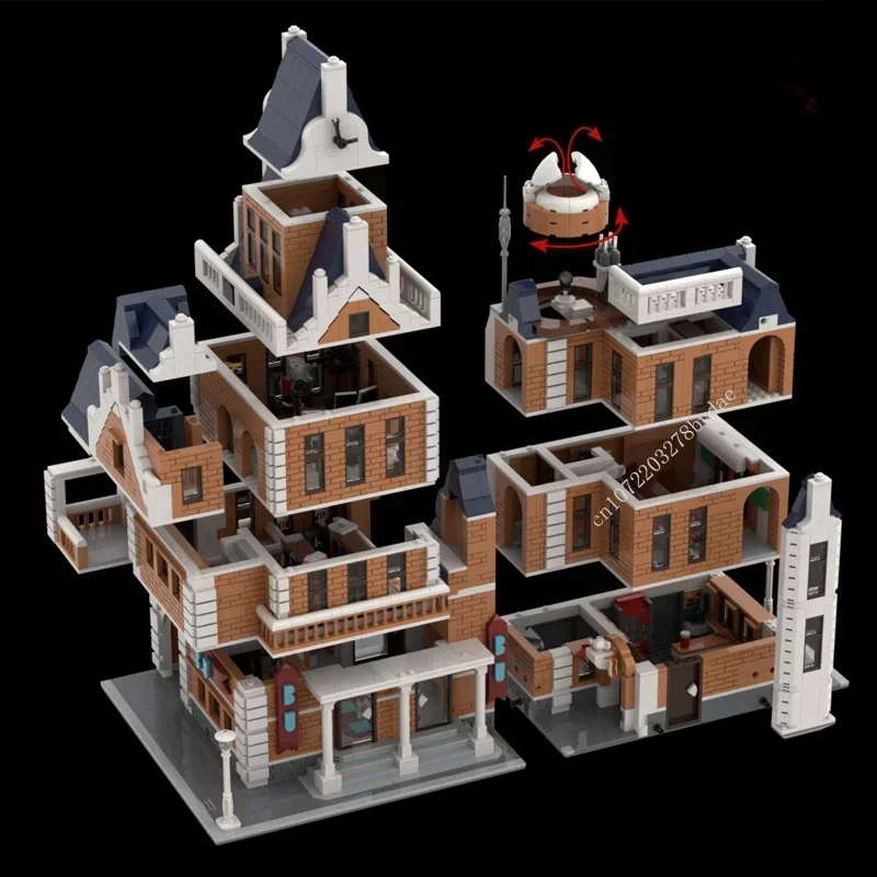 3998PCS 사용자 정의 MOC 모듈 형 대학 스트리트 뷰 사용자 정의 퍼즐 모델 기술 DIY 조립 생일 아이 크리스마스 장난감 선물