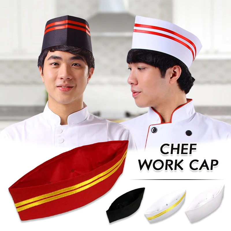 10 Pcs Chef Hat Restaurant Kitchen Cook Hats Hotel Cafes Waiter Cap Cooking Caps Waiter Boat Hat Catering Services Accessories