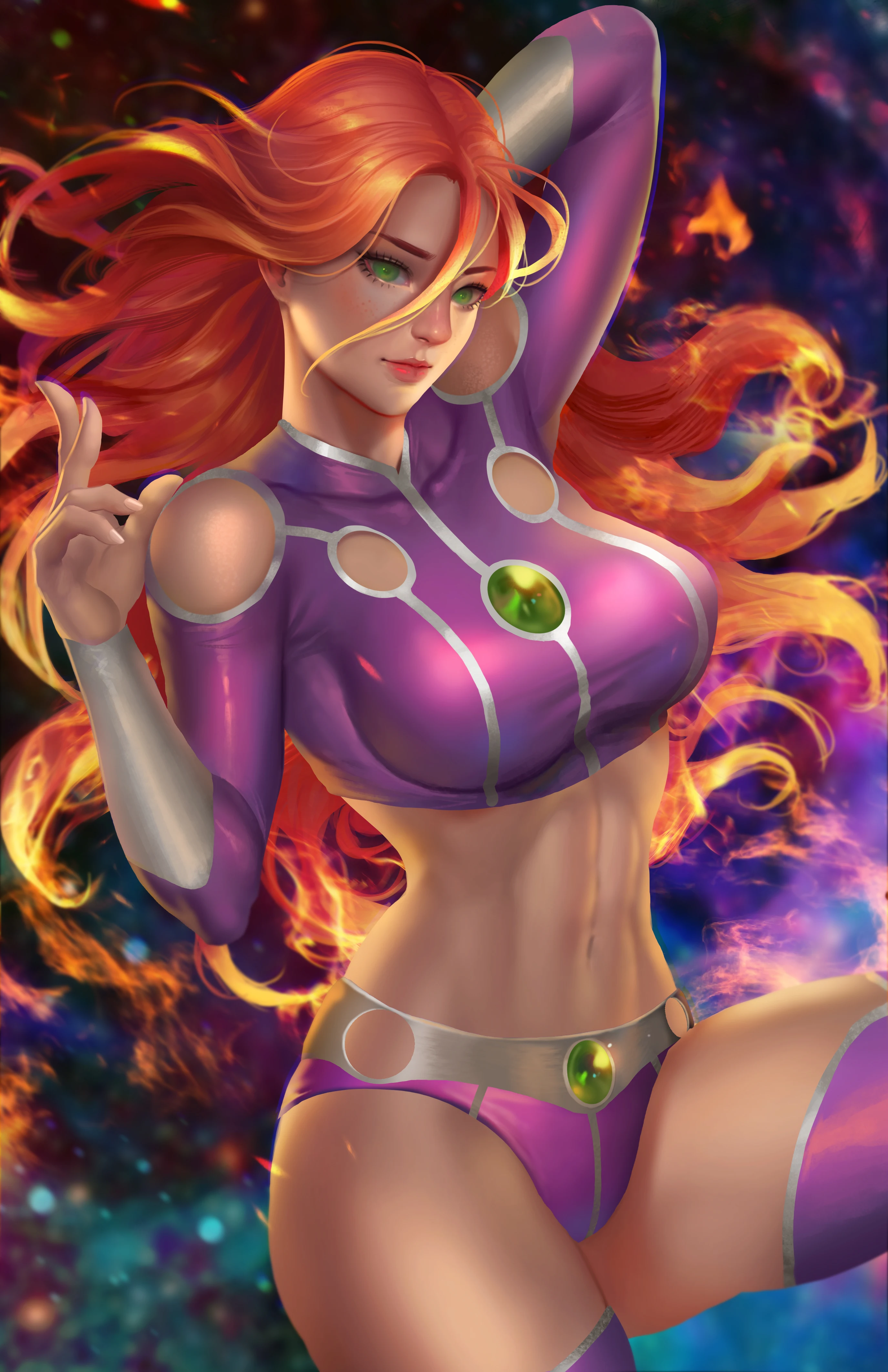 Starfire - Teen Titans Hentai Anime Sexy Naked Lady HD Print Canvas Comic Poster Living Room Bedroom Handing Picture Uncensored