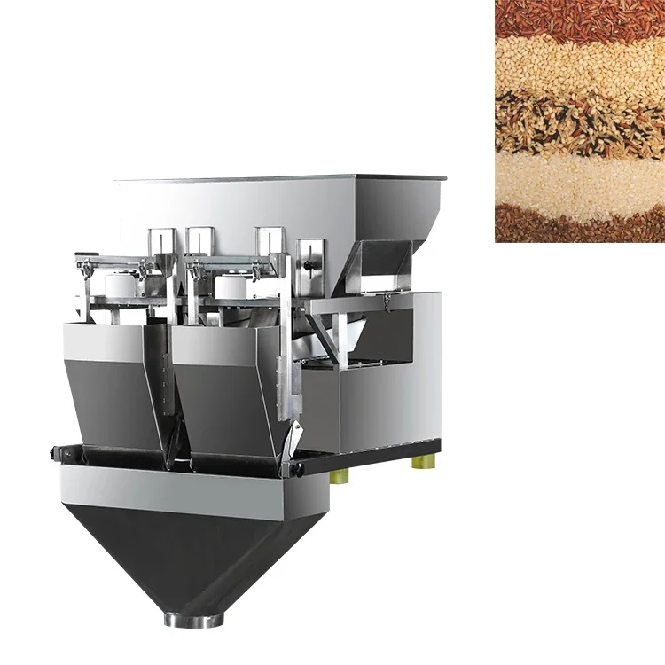 ForFactory Customization Big 2 Head Sugar Packing Machine Small Granule Products Food Linear Weigher Packaging Machine