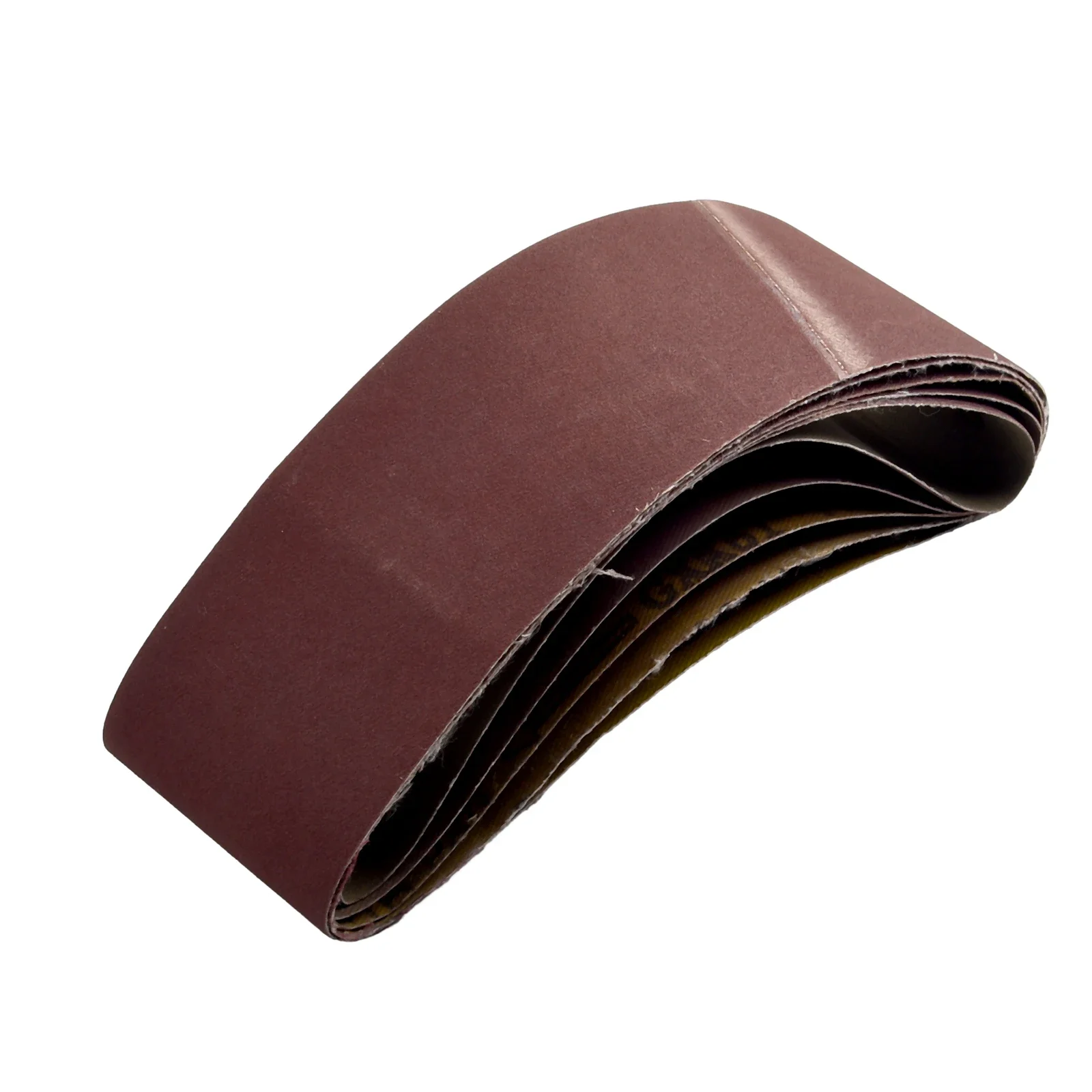 

Abrasive Band Sanding Belts 75mm*533mm 5 Pieces 60/80/120/180/240 Grits Accessories Alumina Burgundy Replacement