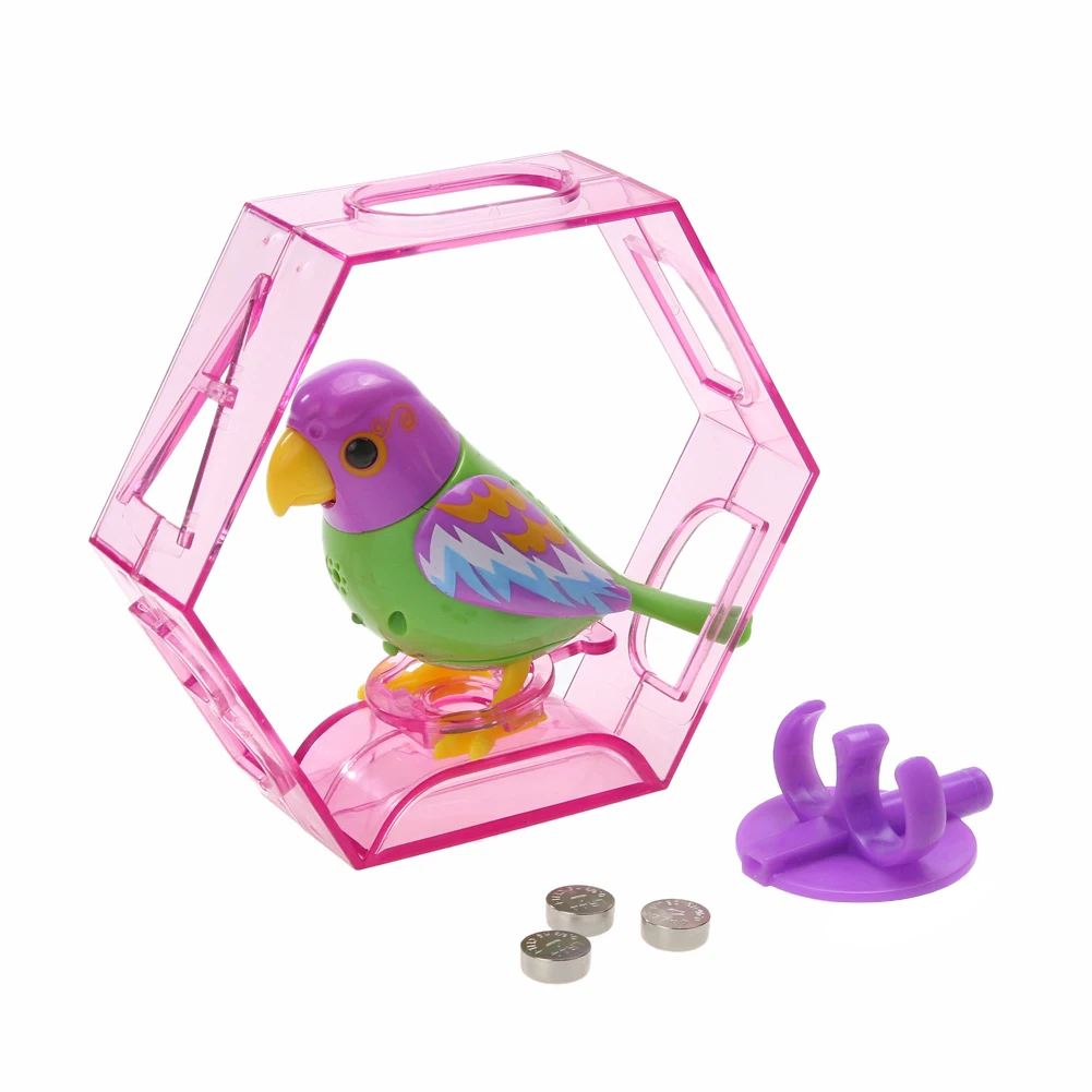 Singing Bird Kids Toy Sound Voice Control Electric Bird Pet Toy Electric Simulation Induction Bird Cage Birdcage Pet Toy