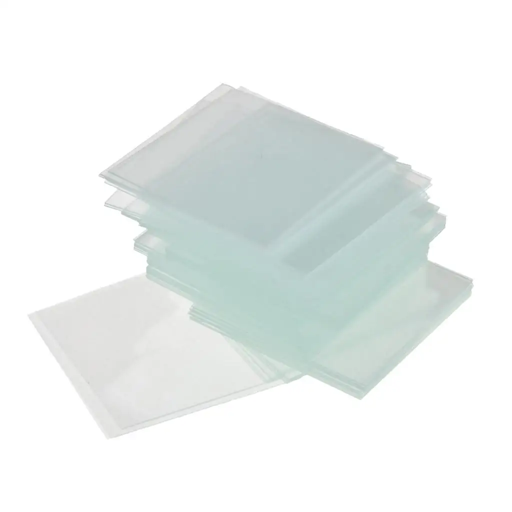 100pcs 20mm x 20mm Microscope Slide Cover Slips Glass Slides Microscope Non-fogging Rectangular