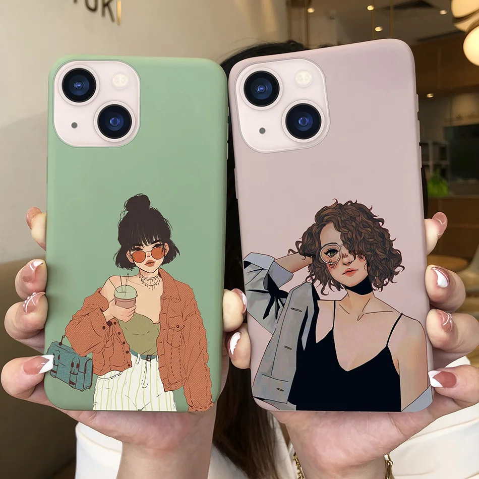For Apple iPhone 13 Case Soft Slim Funda Daisy Butterfy Heart Phone Cover For iPhone 13 iPhone13 Mini 13 Pro Max Shockproof Case