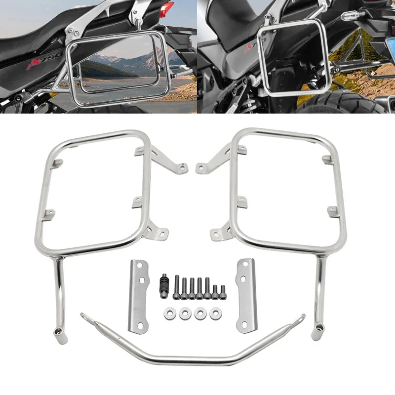 

Fit For HONDA XL750 XL 750 TRANSALP 750 2023 2024 Motorcycle Stainless Steel Side Saddlebag Bracket Pannier Pannier Rack