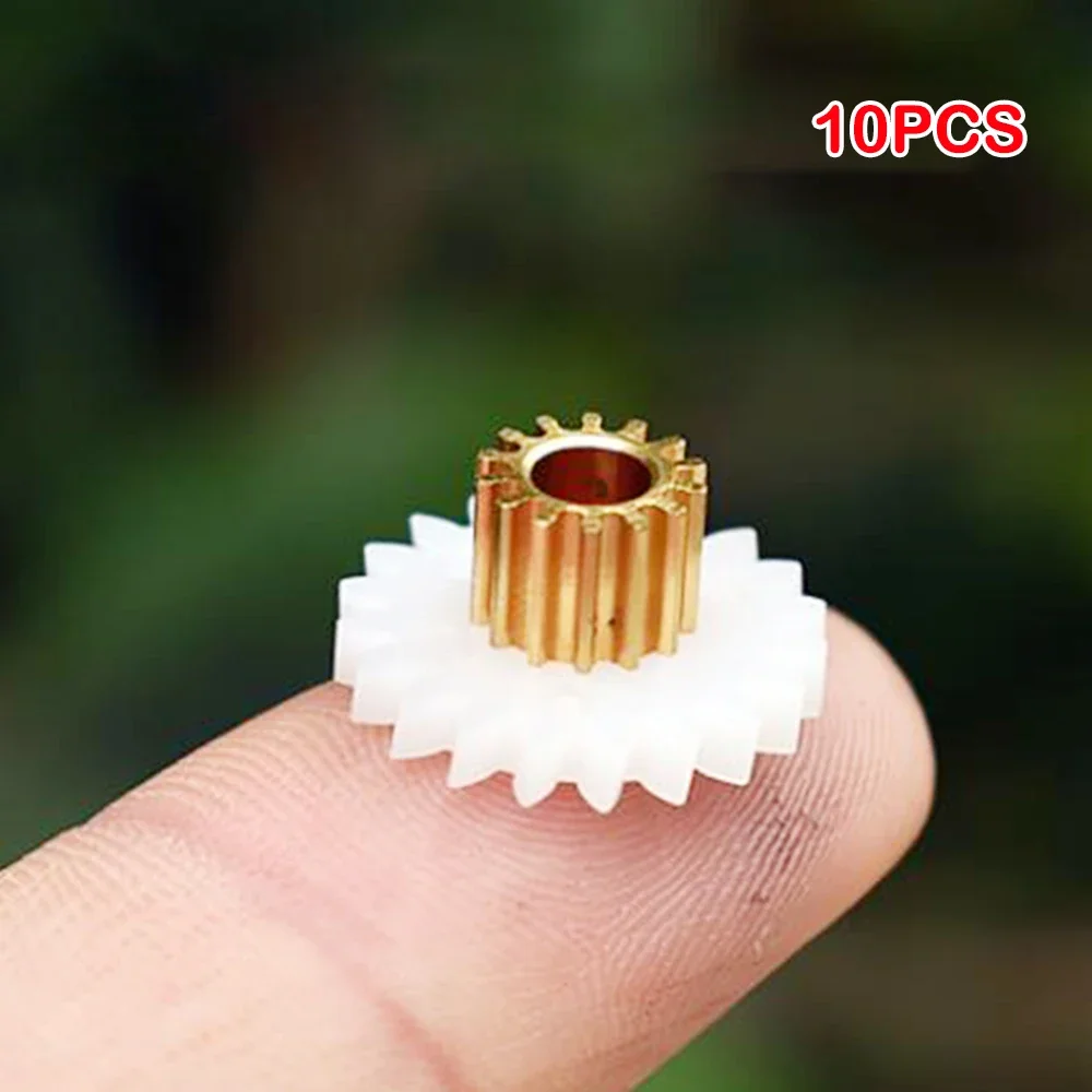 10PCS New 0.8 Module Gear Assembly Plastic Gear 20 Teeth Copper Main Teeth 14 Teeth 4mm Shaft for Spindle Transmission Gear