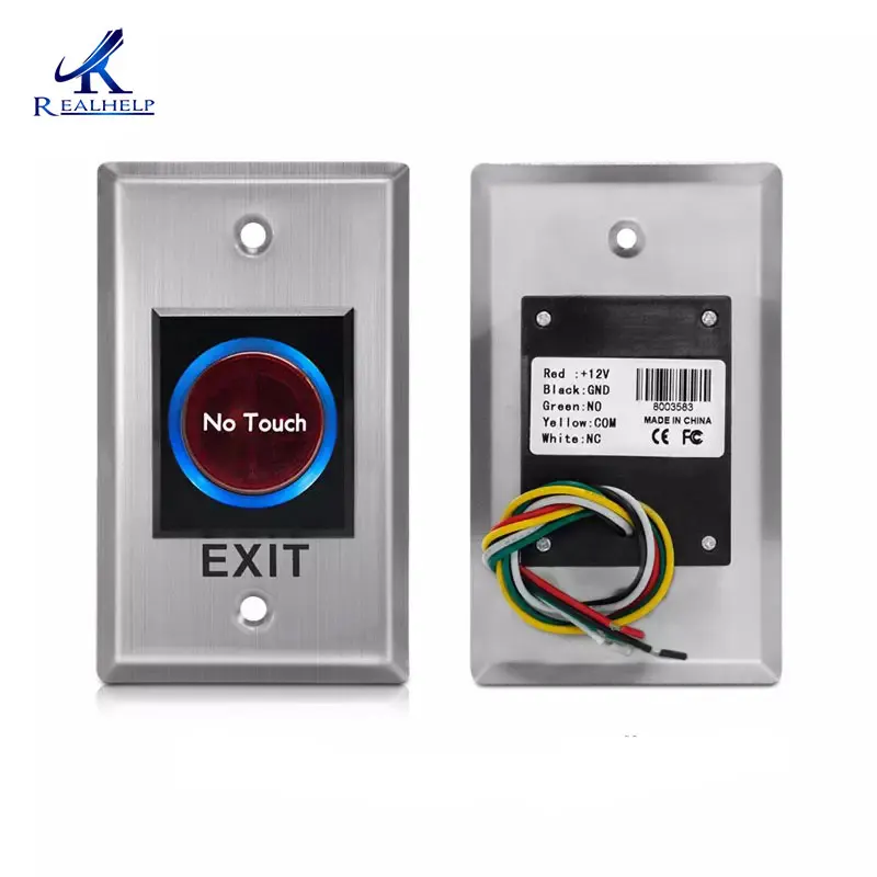 Infrared Sensor Exit Push Button No Touch For Electric Magnetic Lock Access Control System DIY  Gates and Garage Openers