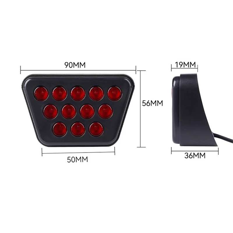 LED F1 Style Brake Light Universal Car Rear Driving Fog Pilot Lights Rear Tail Third Brake Lamp For Car SUV JDM BBA 12V