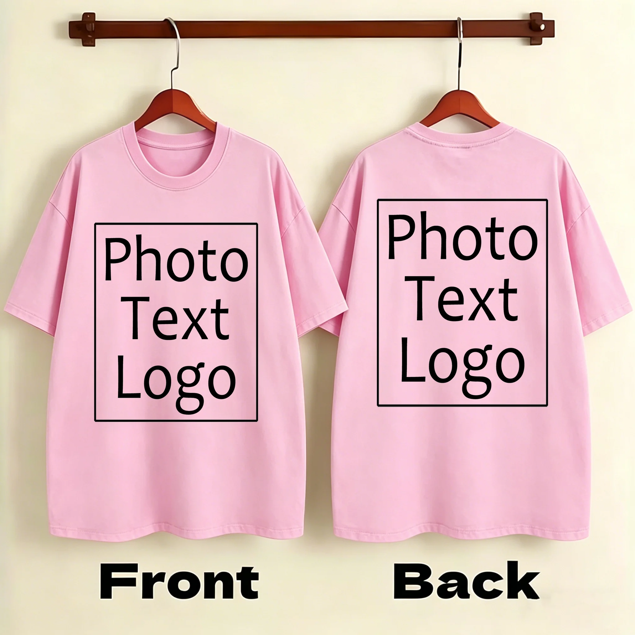 Summer Personalized Custom Design Short Sleeve Womens Y2K Fashion Cotton T-Shirt All-Match Soft Breathable Tops Casual Loose Tee