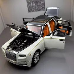 1/18 Rolls-Royce Phantom Alloy Luxy Car Model Diecasts Metal Toy Vehicles Car Model Simulation Sound Light Collection Kids Gifts