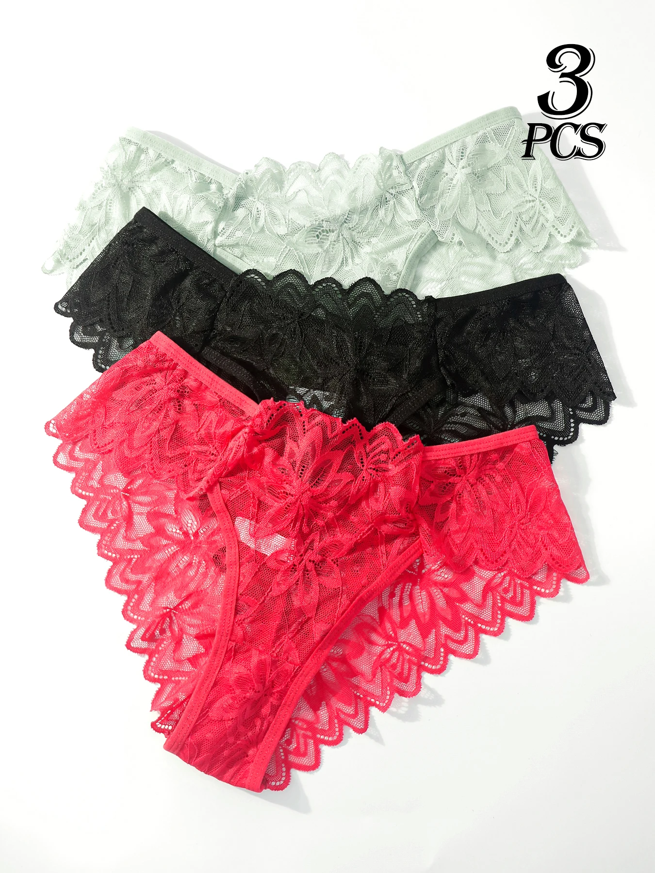 3piece panties for women lace Set Of Mixed Color S-XL Comfortable,breathable underwear for women lightweight for everyday wear